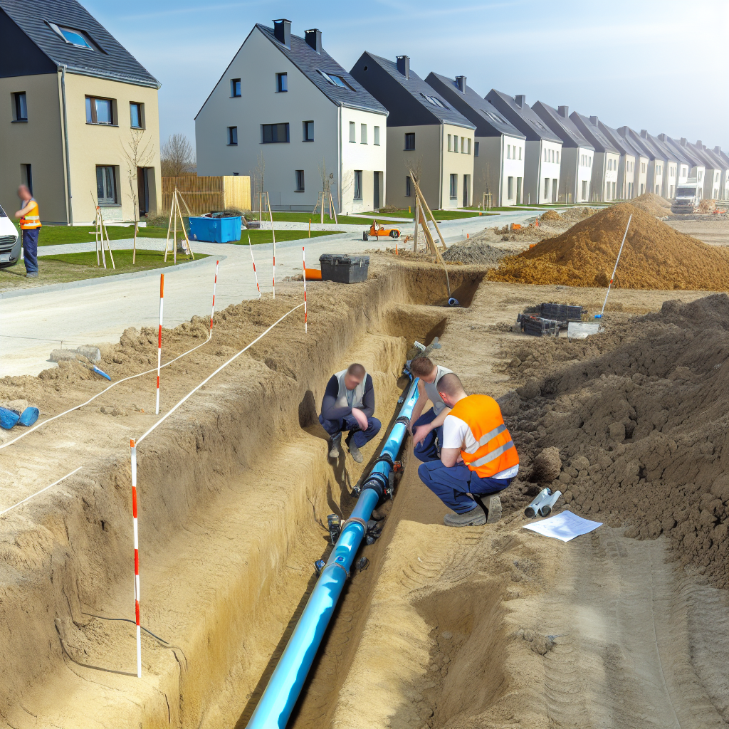 Projekt przyłącza wodociągowego w zabudowie szeregowej