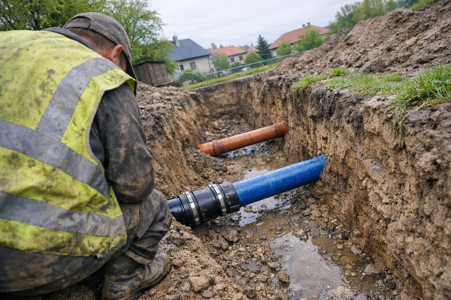 Kanalizacja sanitarna i deszczowa to dwa różne systemy. Dowiedz się, jak zaprojektować przyłącze kanalizacyjne dla domu w Małopolsce.