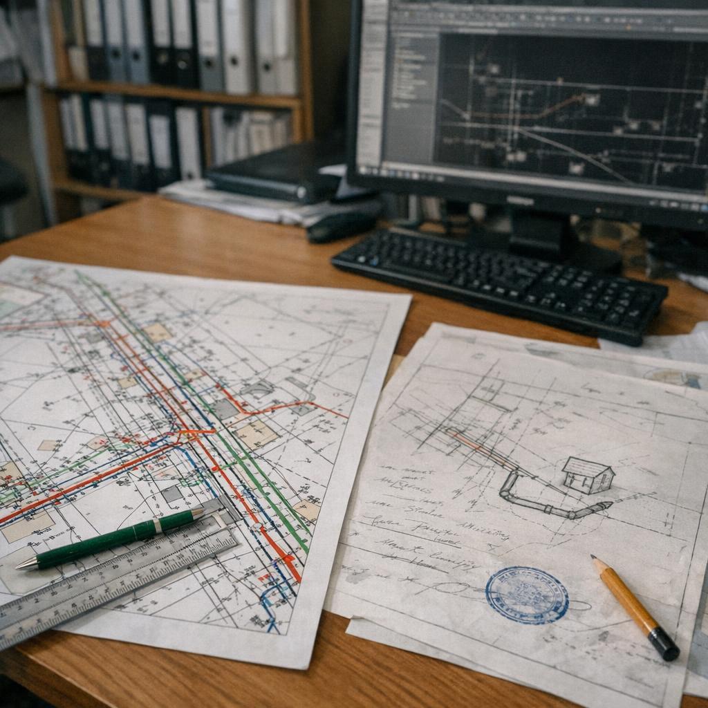 Mapa zasadnicza a mapa do celów projektowych – poznaj różnice i dowiedz się, który dokument jest potrzebny do Twojej działki budowlanej w Małopolsce.